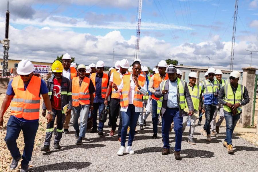 Projet KAMADAMA : la Ministre AZIABLE constate l'évolution des travaux